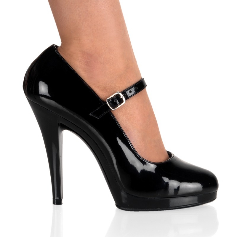 escarpin noir a bride