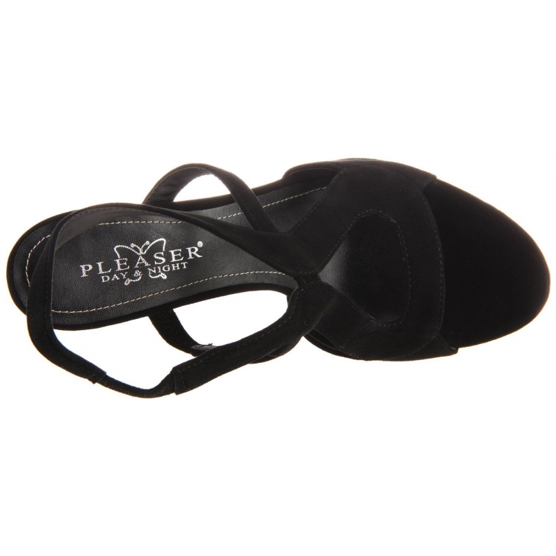 Sandales de Luxe en Cuir Noir Talon Compensé SWAN-657 Sandales de Luxe en Cuir Noir Talon Compensé SWAN-657