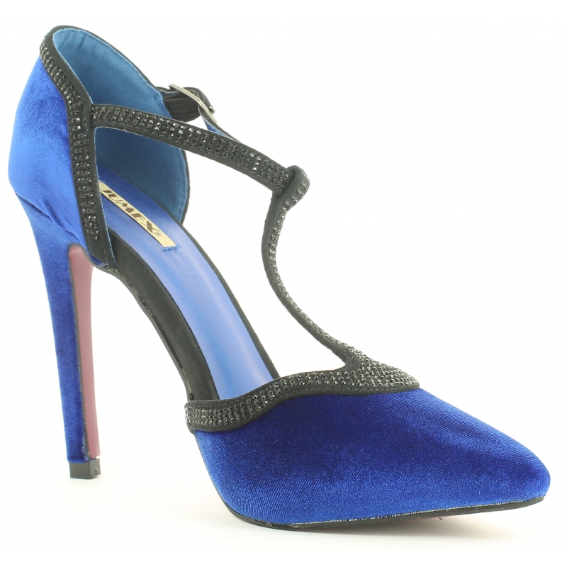 talon aiguille bleu