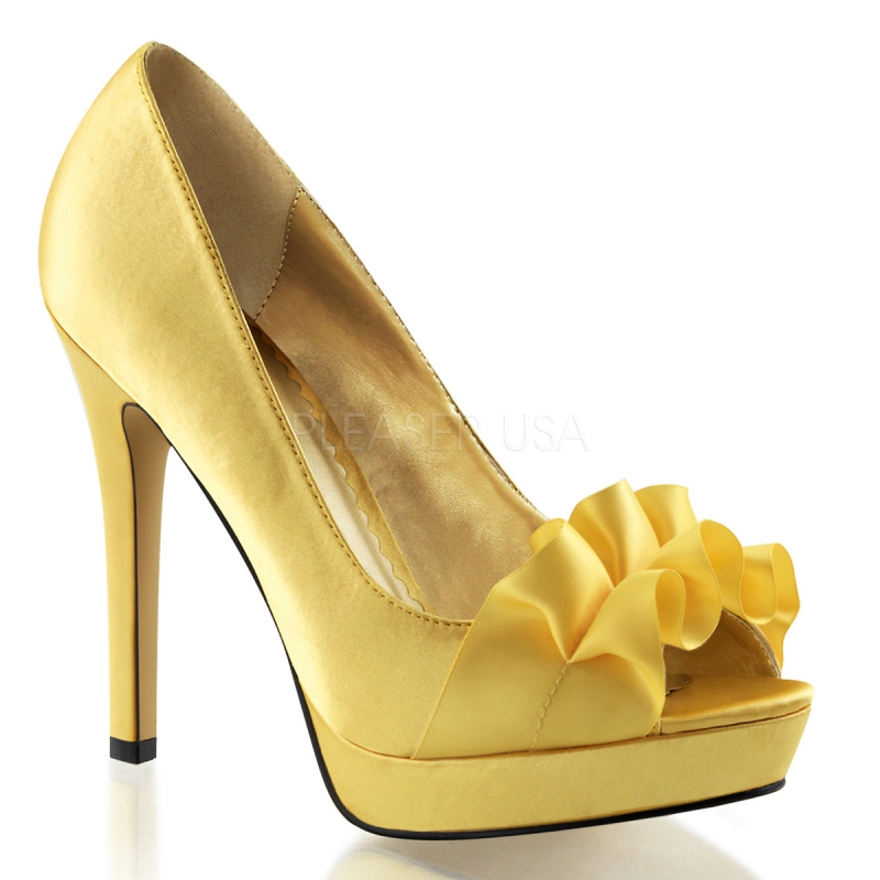 chaussures talon jaune