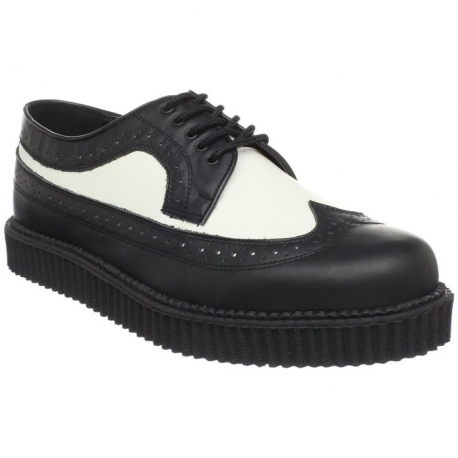 chaussures noire et blanche