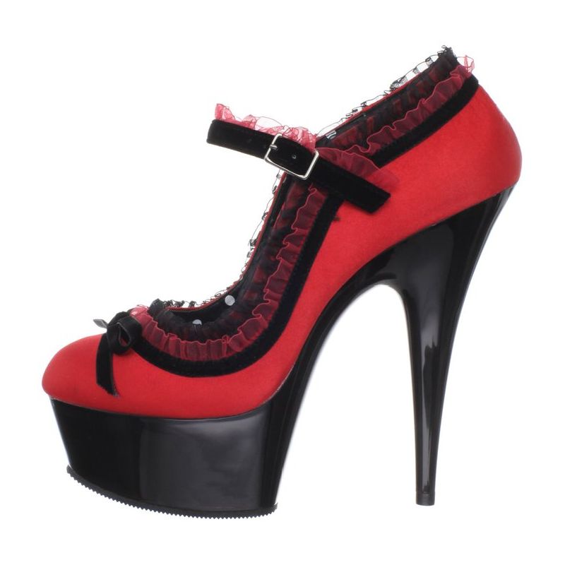 escarpin rouge plateforme
