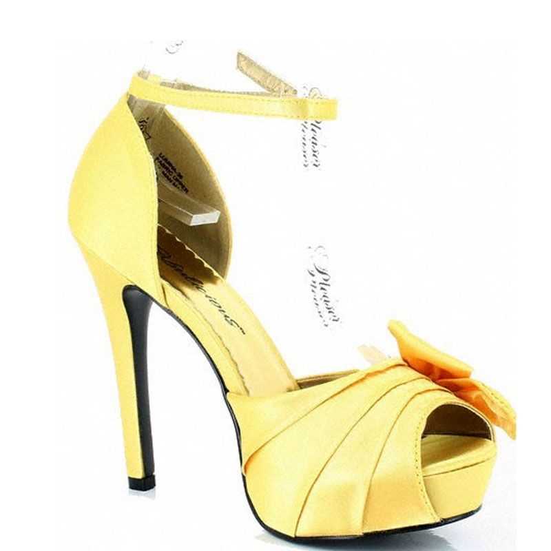 sandale talon jaune