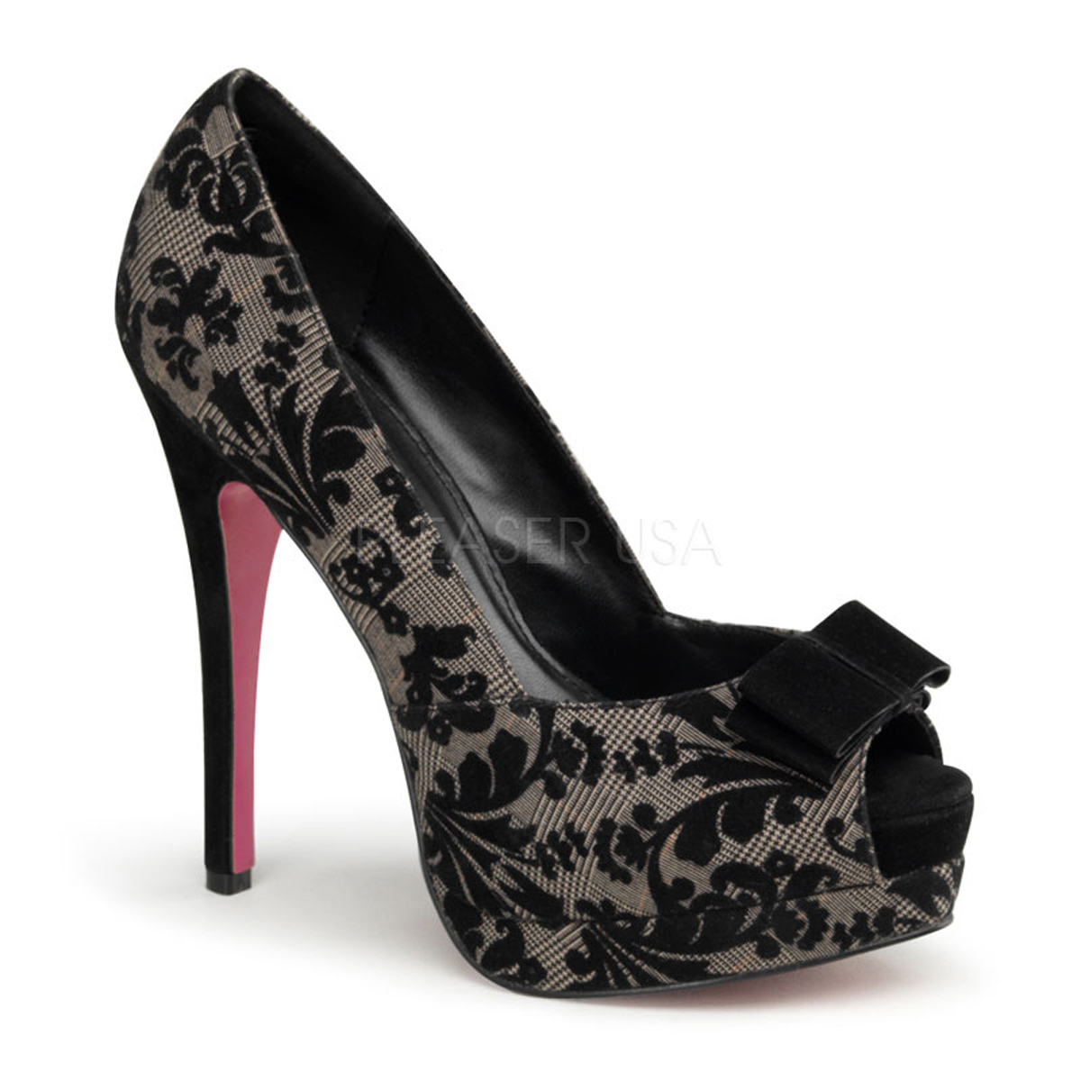 Escarpin Pinup arabesque noir Bella-11