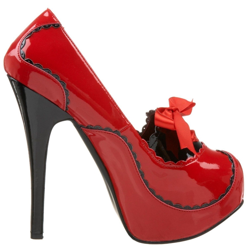 escarpin rouge plateforme