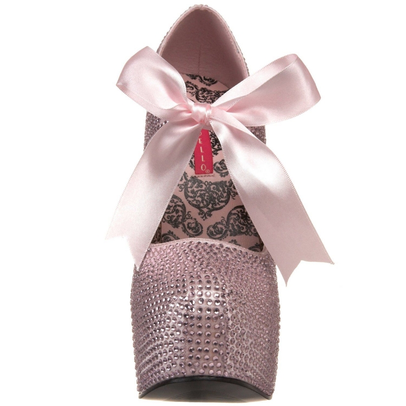 escarpins rose paillette