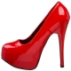 Escarpins plateformes rouges vernis