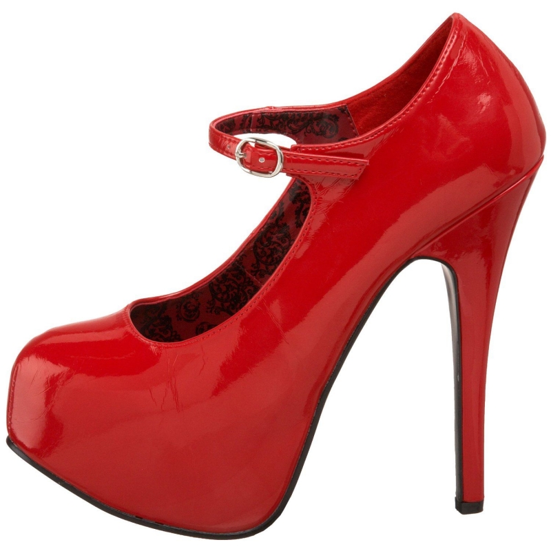 escarpin rouge ouvert