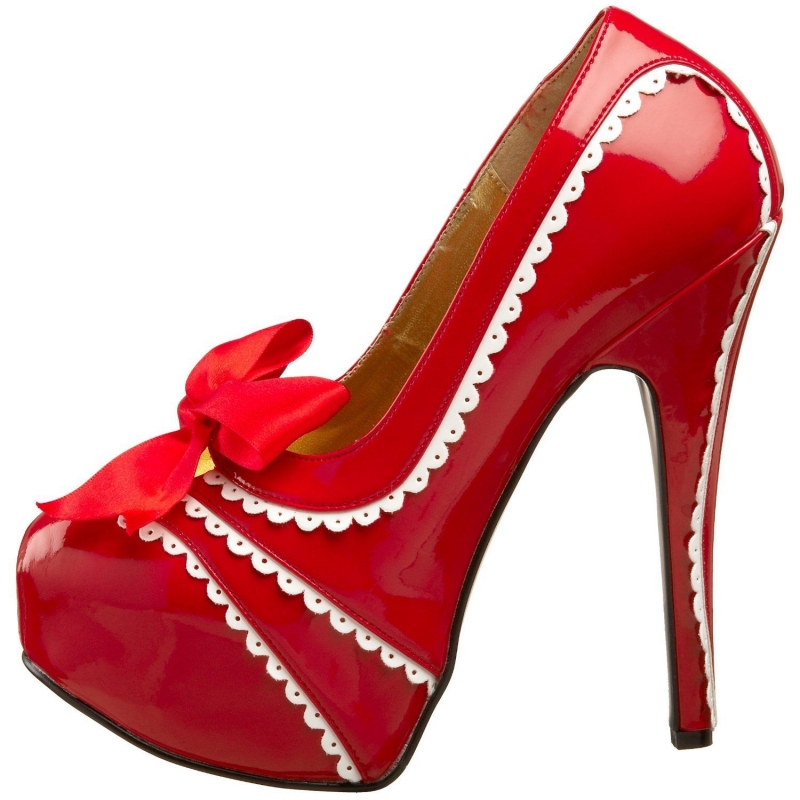 escarpin rouge plateforme