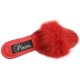 Pantoufle femme froufrou rouge grande pointure