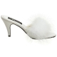 Pantoufles femme froufrou blanc 