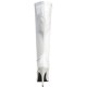 Bottes blanches vernies talon haut grande pointure