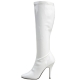 Bottes blanches vernies talon haut hommes