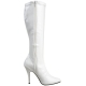 Bottes blanches vernies talon haut sexy