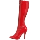 Bottes rouges vernies talon haut hommes