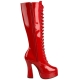 Bottes rouges vernies petit prix