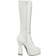 Bottes blanches vernies grande taille