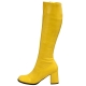 Bottes jaunes vernies style rétro grandes tailles