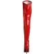 Cuissardes en vinyle rouge talon homme