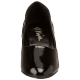 Escarpins vernis noirs talon homme