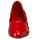 Escarpins Bas Talon Large Rouges Vernis FAB-420W 