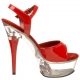 chaussure striptease rouge vernie