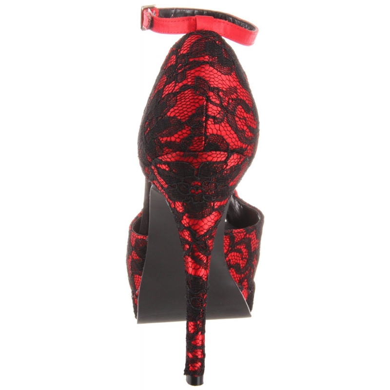 Acheter des nu pieds satin rouge style espagnol