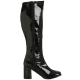 Bottes vernies noires mollets larges petit prix