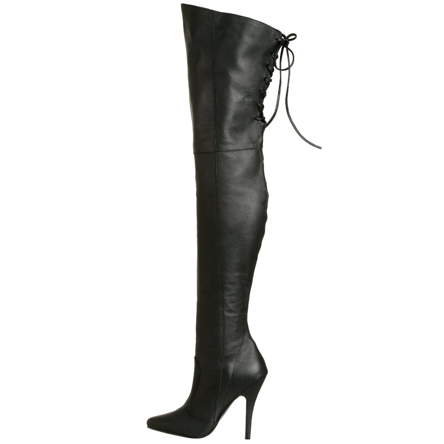 cuissarde cuir noir femme