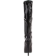 botte maitresse vernie noire talon 15 cm