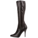 Bottes moulantes noires talon fin grandes tailles