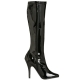 Bottes vernies noires talon fin grandes pointures