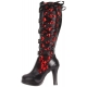 Bottes gothiques noires et rouges