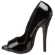 Escarpins Peep Toe noirs vernis