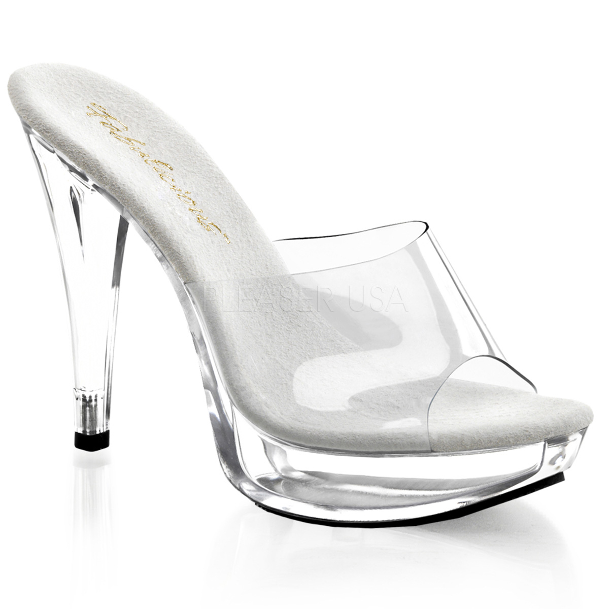 Sabots transparents talon haut - Pointure : 35 - Fabulicious - Modalova