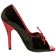 Escarpins Peep Toe noirs et rouges vernis