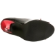 Escarpins Peep Toe noirs et rouges vernis