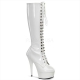 Botte plateforme blanc vernie clubbing