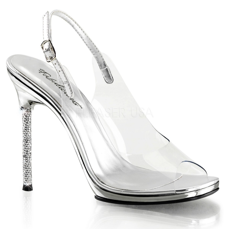 talon transparent strass
