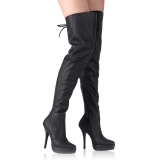 Cuissardes en cuir noir