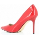 Escarpins rouges vernis bout pointu