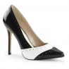 Escarpins gangster noirs et blancs talon fin