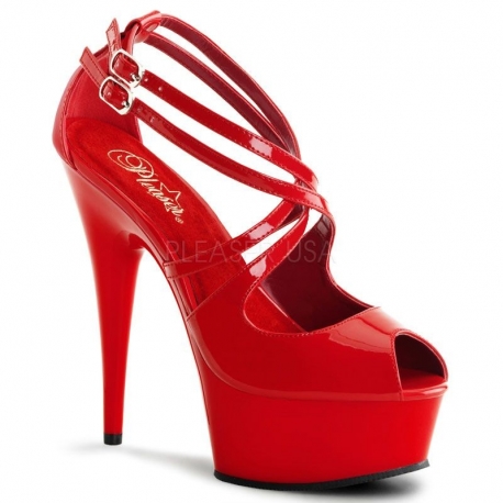 talon plateforme rouge