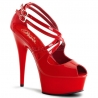 Sandale sexy rouge vernie