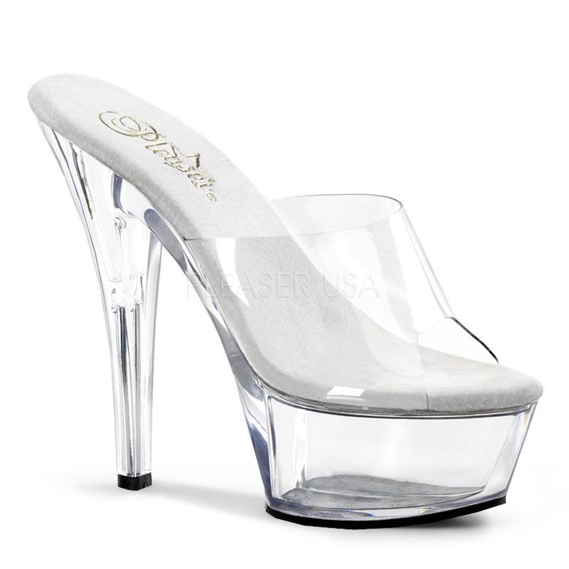 Mules Transparentes Talon Plateforme - Pointure : 35 - Pleaser - Modalova