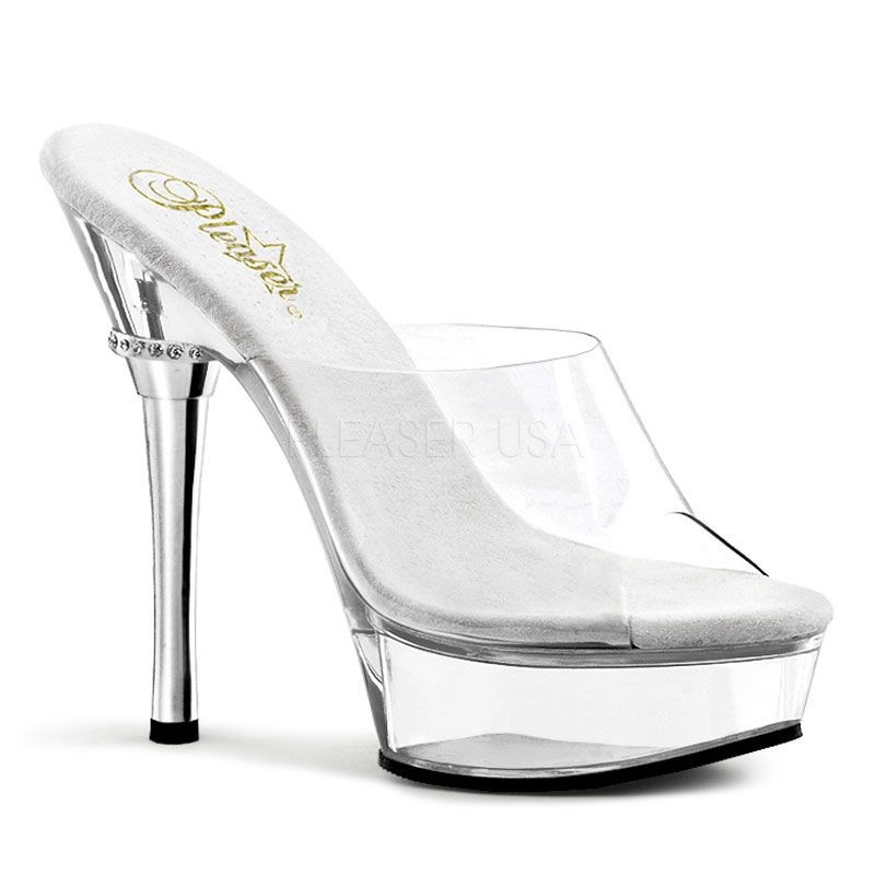Sabot chic transparent - Pointure : 36 - Pleaser - Modalova