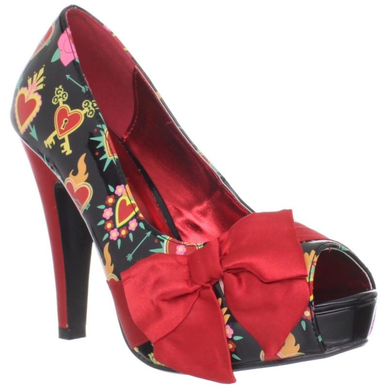 escarpin rouge ouvert