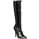 Bottes vernies noires talon fin travestis