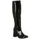 Bottes vernies noires mollets larges grande taille