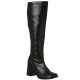 Bottes noires mollets forts grandes pointures